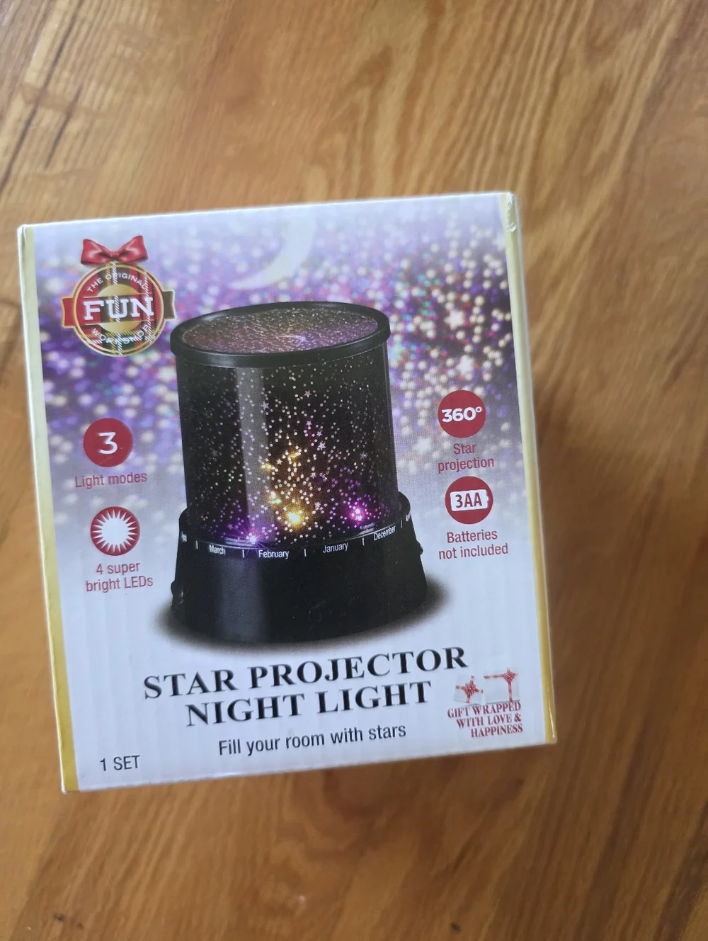 Star Projector Night Light - Black by